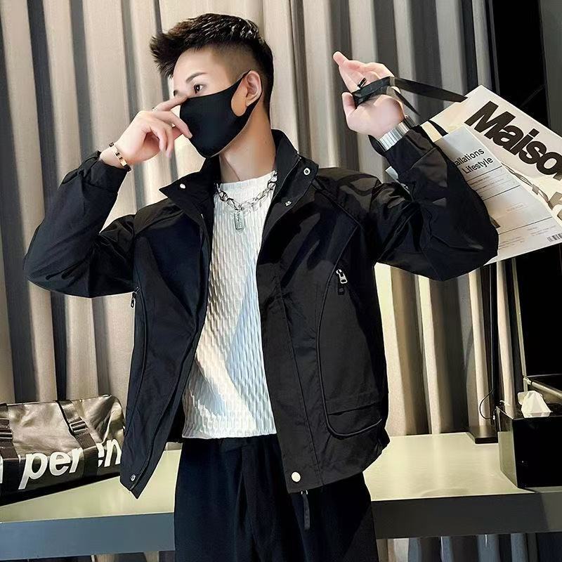 Spring And Autumn Workwear Jacket For Men High-end Trendy Brand Stylish Stand Designer Coat Collar Jacket Men's Casual Versatile Windbreaker