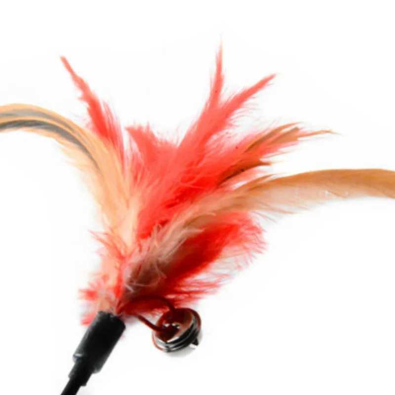2 Pcs Cat Toy Bell Feather Funny Cat Rod Toy Cat Toys Interactive Cat Accessories Pet Cat Supplies S251029