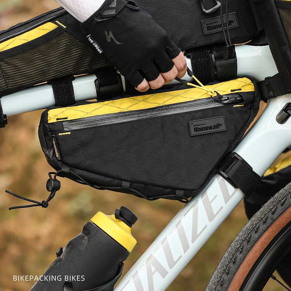 Rhinowalk BIke Frame Bag 17L Cycling Triangle Bottom Tube Bag SplashProof MTB Road BIke Bag Avoid Leg Support 15L Water Bag H251029