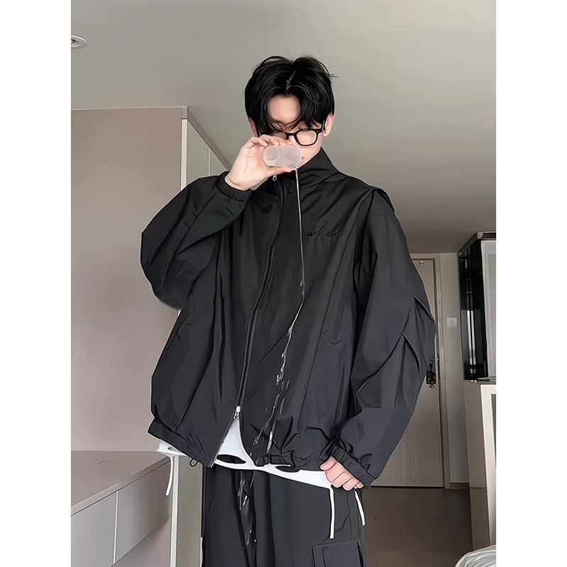 Youth Outdoor Stand Designer Coat Collar Jacket For Men And Women 2025 New Spring And Autumn Loose Casual Jacket Top