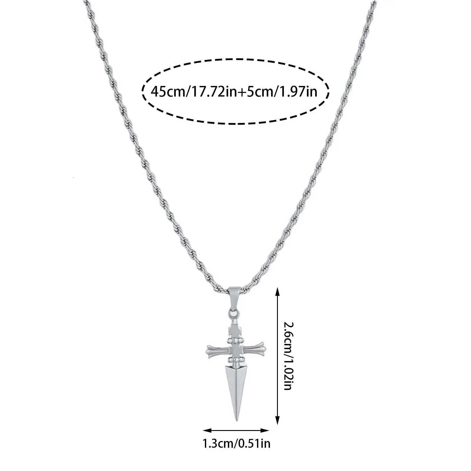 Anime Necklace for Men Judgement Chain Necklace HXH Pendant Mens Jewelry Cross Necklace Vintage Handmade Gift for Anime LoverXJ251030