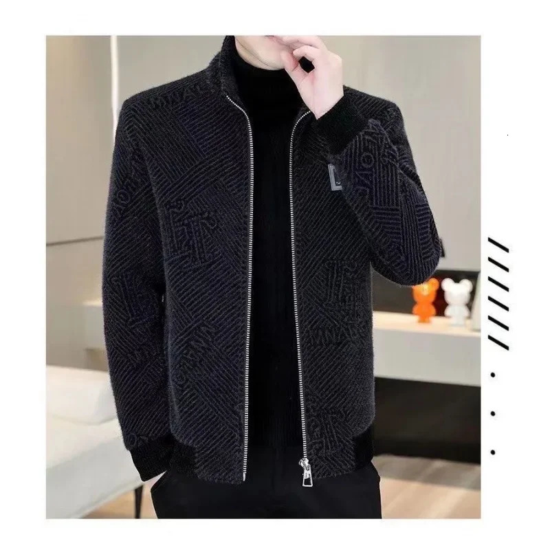 Mens Autumn Jacket Stand Collar Short Casual Woolen Coat Stylish Korean Version Plaid Shirt for Men Spring And Wear 251029