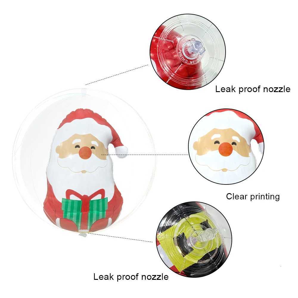 1pc Inflatable Transparent Snowman Christmas Ball PVC Party Decoration Ball Suitable For Christmas and New Year Party Supplies C251030