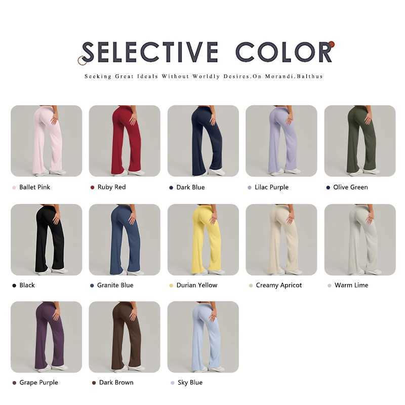 Hearuisavy Women StraightLeg Sports Pants Gym Clothing Naked Feeling Compression Wide Leg Yoga Leggings Pilates Fitness Tights J251030