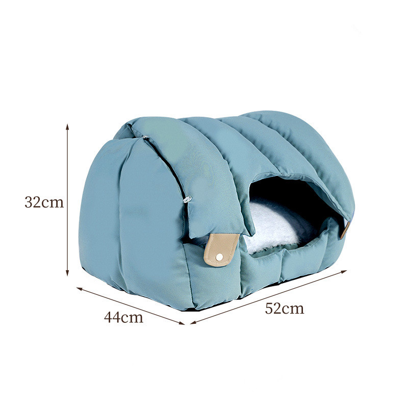 Foldable Cat Scratch House Crispedia Cat Bed with Hideaway Condo and Fluffy Ball Large Cat Cave for Indoor Cats