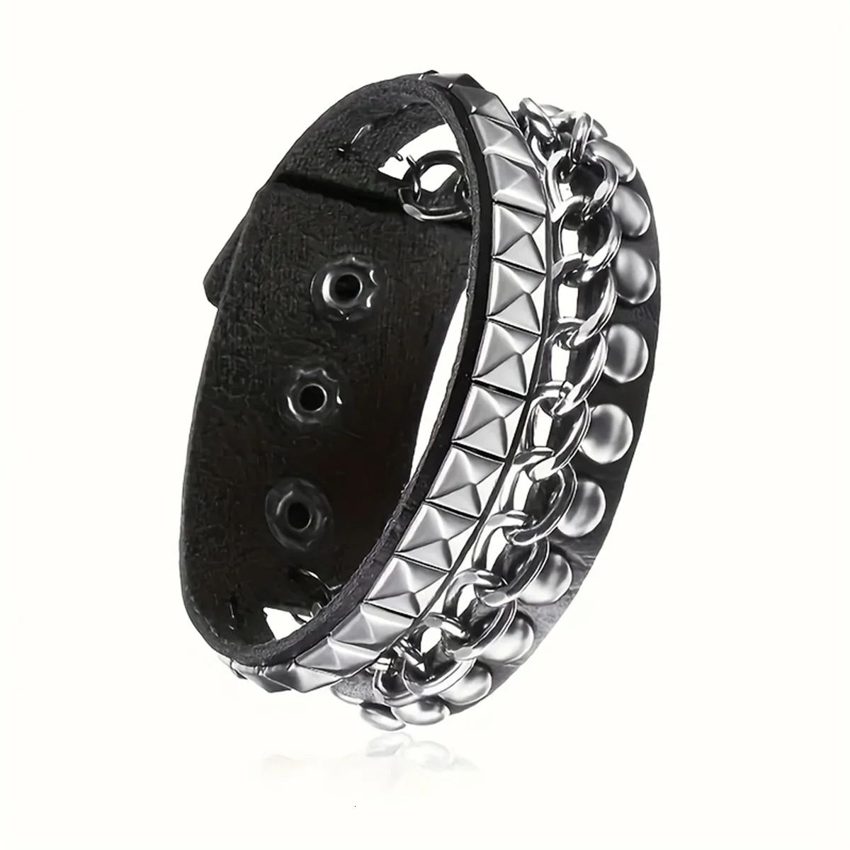 Gothic rivets creative Y2K bracelet for daily party music festival wear couple bracelet festival accessories 251028