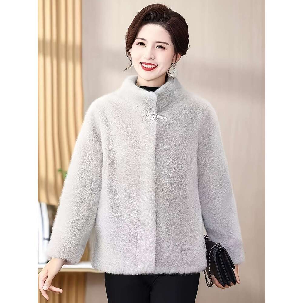 Elegant Women S Winter Coat Made Of Faux Fur