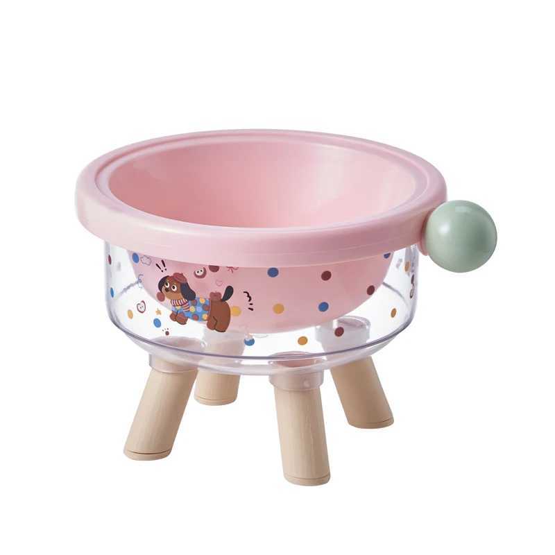Cute pet highlegged cat food bowl dachshund pattern design PP material not easy to deform detachable easy to clean pet bow J251113
