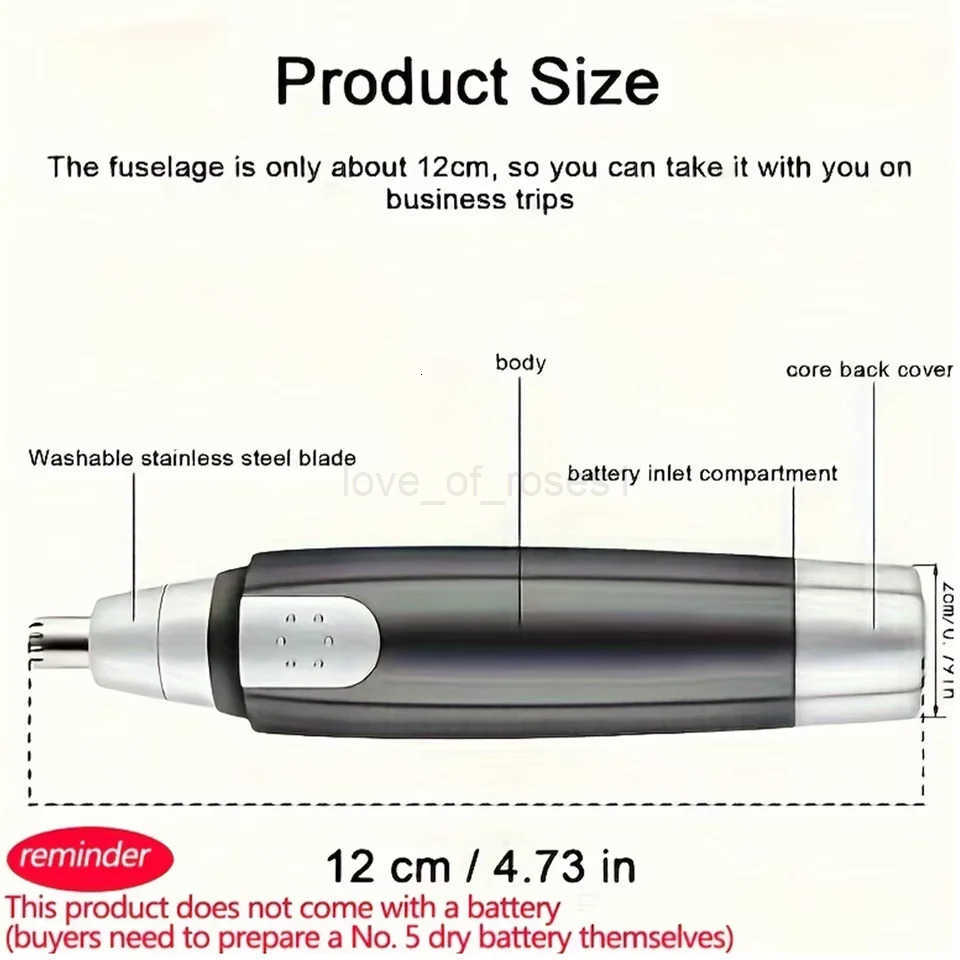 Nose Hair Trimmer Professional Electric Nose Hair Groomer with Stainless Steel Blades and Ergonomic Design for Safe and Efficien Z251030