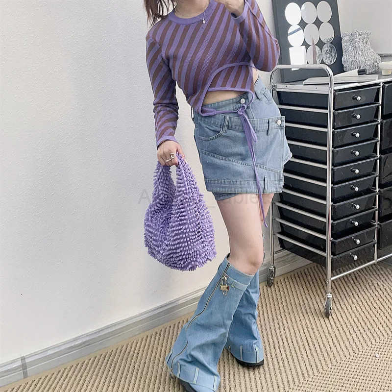 Candy Color Womens Faux Fur Purse Handbags Vintage Furry Ladies Shoulder Bags Fashion Hot Girls Y2k Underarm Bag Casual Tote M251030
