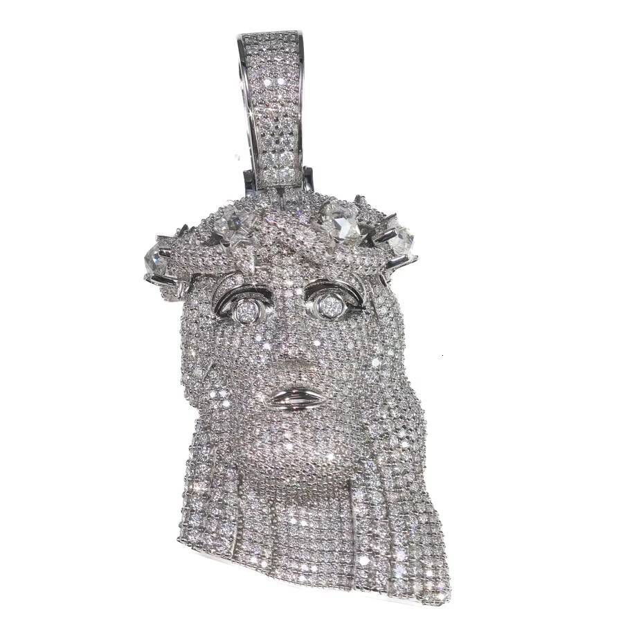 3inches Hip Hop Custom Iced Out Moissanite Mens FivePoint Star Cut Jesus Pendant With 925 Sterling Silver Pass Diamond Tester