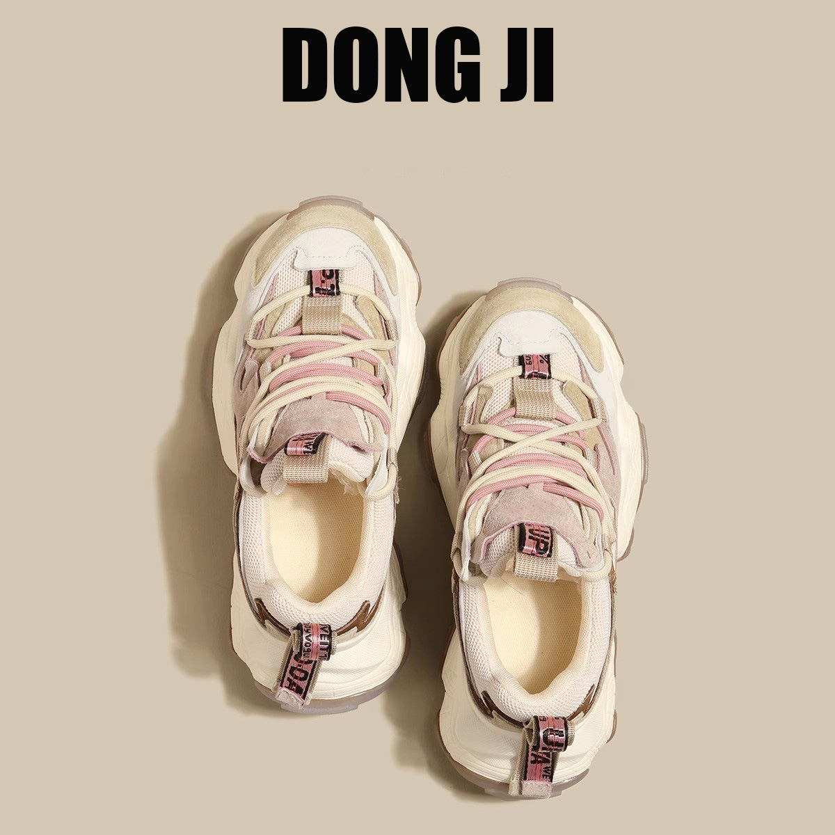 Leather heightening daddy shoes women's spring new versatile shoes women's casual platform sneakers comfortable trendy2025