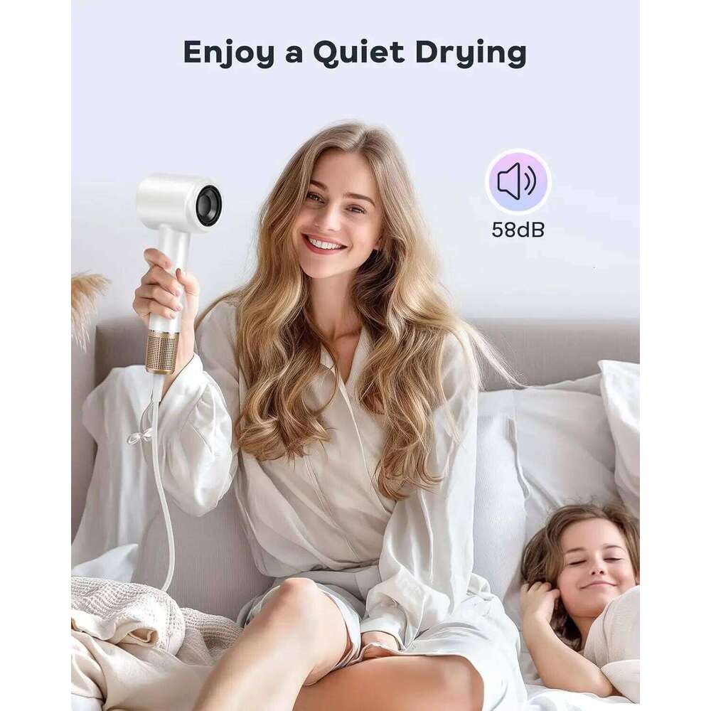 Electric Hair 120000RPM Brushless Negative Ions Blow Dryer 1500W Super Powerful Wind Lownoise Profession Salon HairDryer