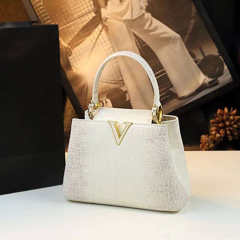 Fashion White Leather Women Handbags 2024 New Female Small Shoulder Messenger Bag Crossbody Portable Shell Bags