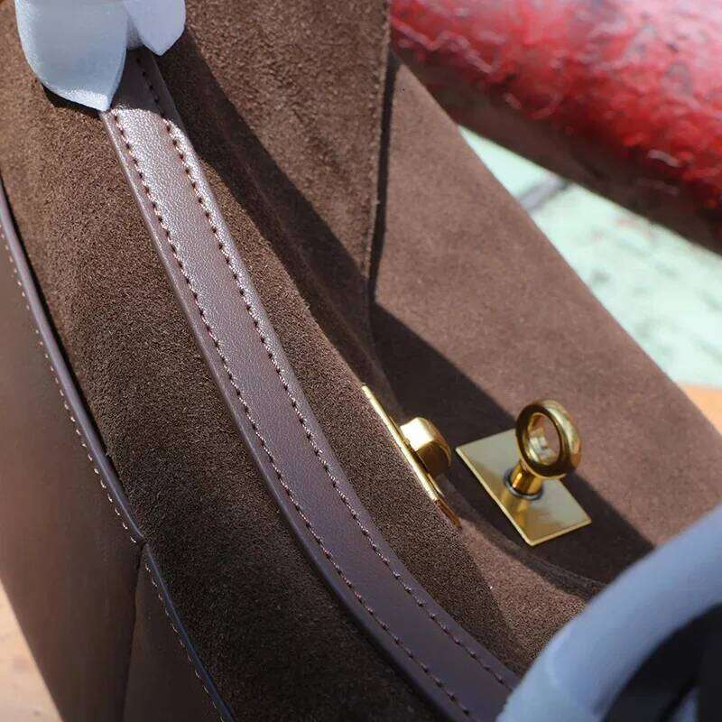 Designer bag 52 Rodeo Genuine Leather Tote for Women Frosted Cowhide Large Capacity Simple Shoulder Bag Handbag