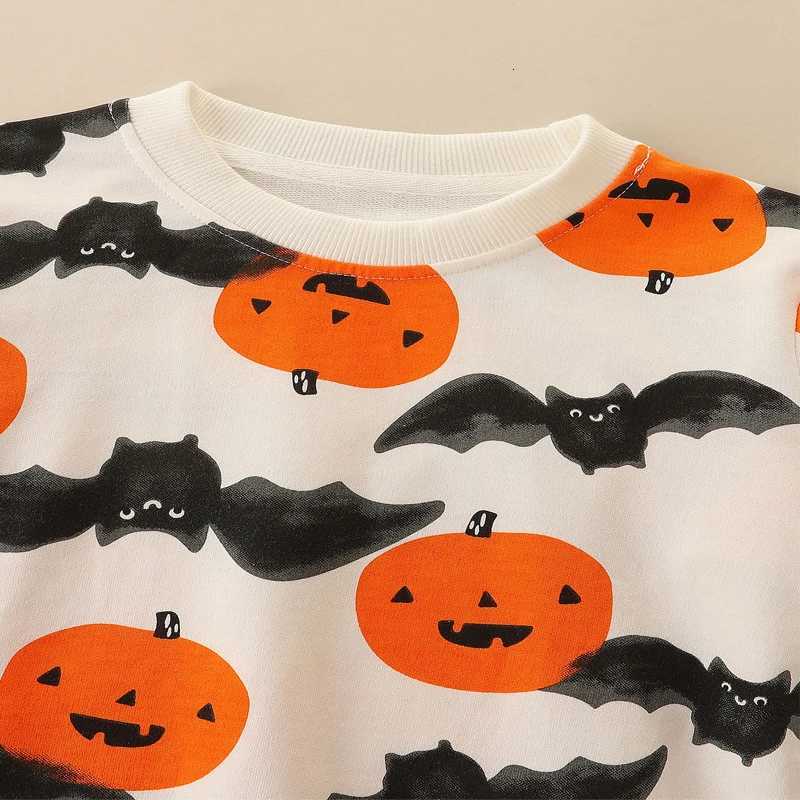 Little maven 2025 Boys Top Clothes for Children Halloween Pumpkin Bats Sweatshirt Clothes Hoodies for Kids ClothingT251030