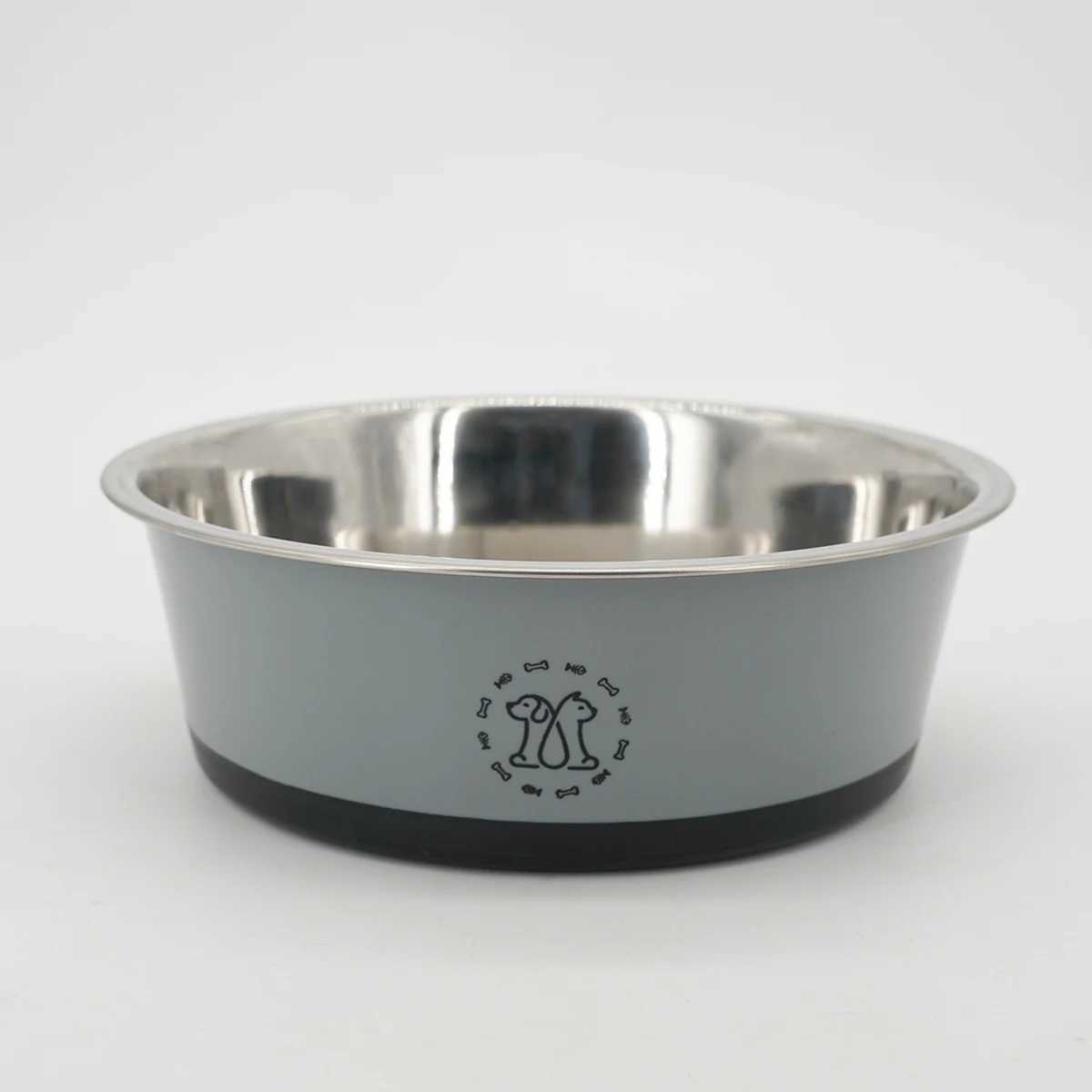 1PC Nonslip Stainless Steel Dog Food Bowl Cat Bowl Antitip Nonslip Pet Bowl J251113