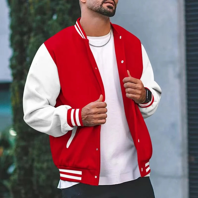 American Retro Mens Baseball Jersey Personalized Street Jacket Thermal Fleece Leather Casual Sports 251028