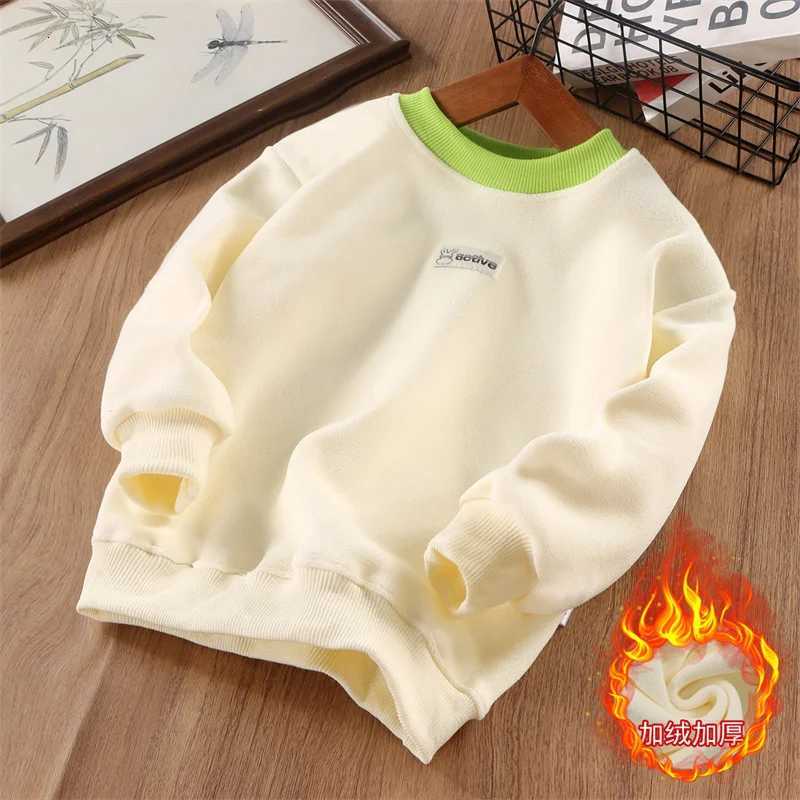 Winter Padded Sweatshirt Kids Thickened Pullover Boys Girls LongSleeved Warm Fashion Top New Childrens Casual CrewNeck CoatT251030