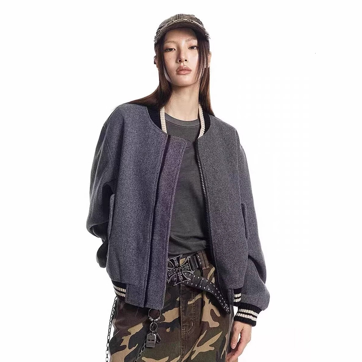 American Style Baseball Designer Jacket Jacket For Men Autumn And Winter, Vibe Trendy Brand Loose Casual Versatile High-end Woolen Coat