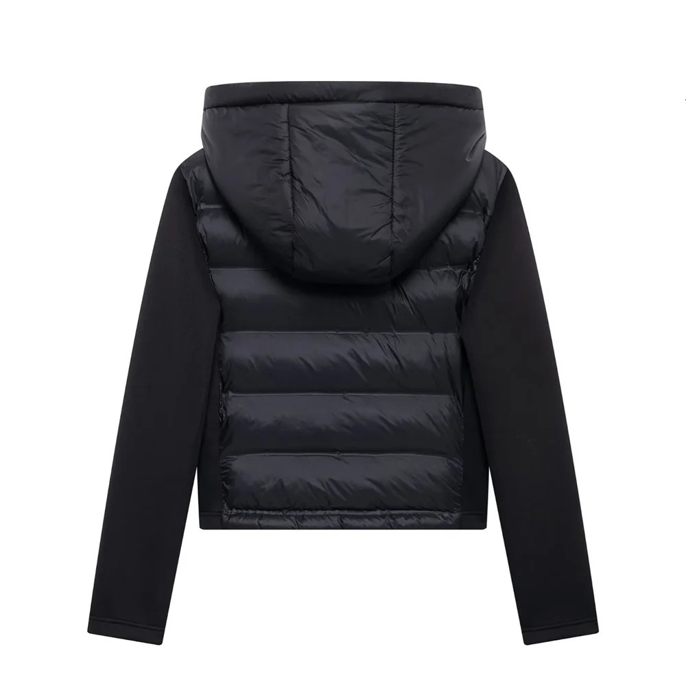 slim fit zipper hooded short warm jacket autumn and winter product long sleeved solid color womens cotton jacket 251030