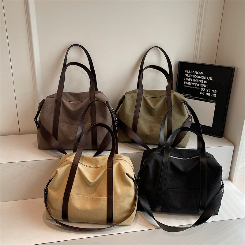 Spring women's fashionable large capacity synthetic leather handbag, casual simple classic work shoulder bag, popular college student crossbody b