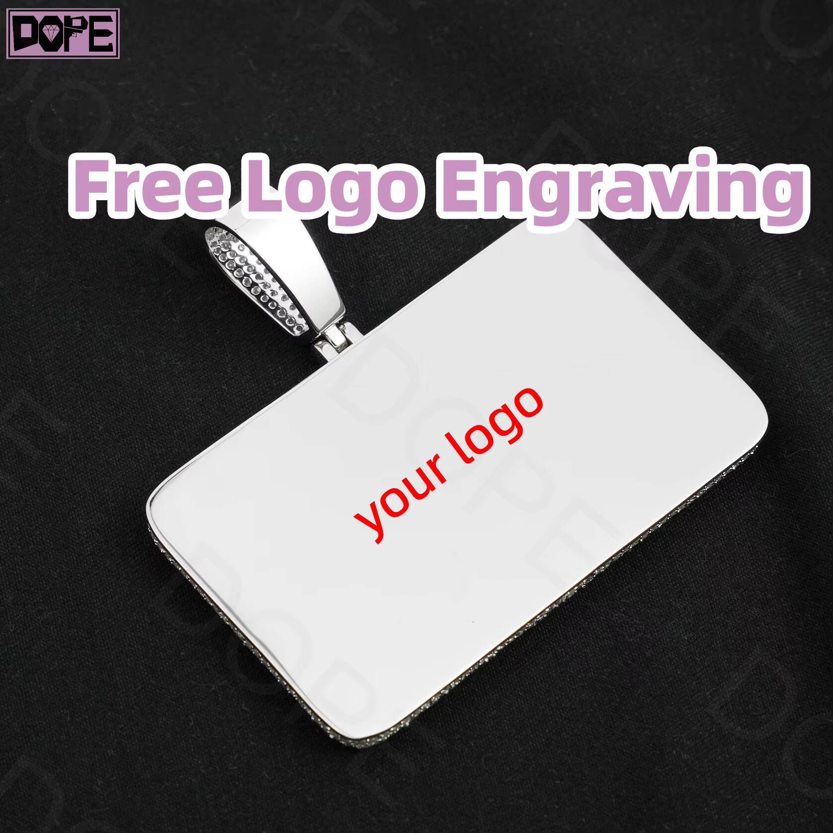 Hip Hop Pendant IGI Certificate VVS Lab Grown Diamond 925 Silver Card Charm Iced Out Custom Pendant