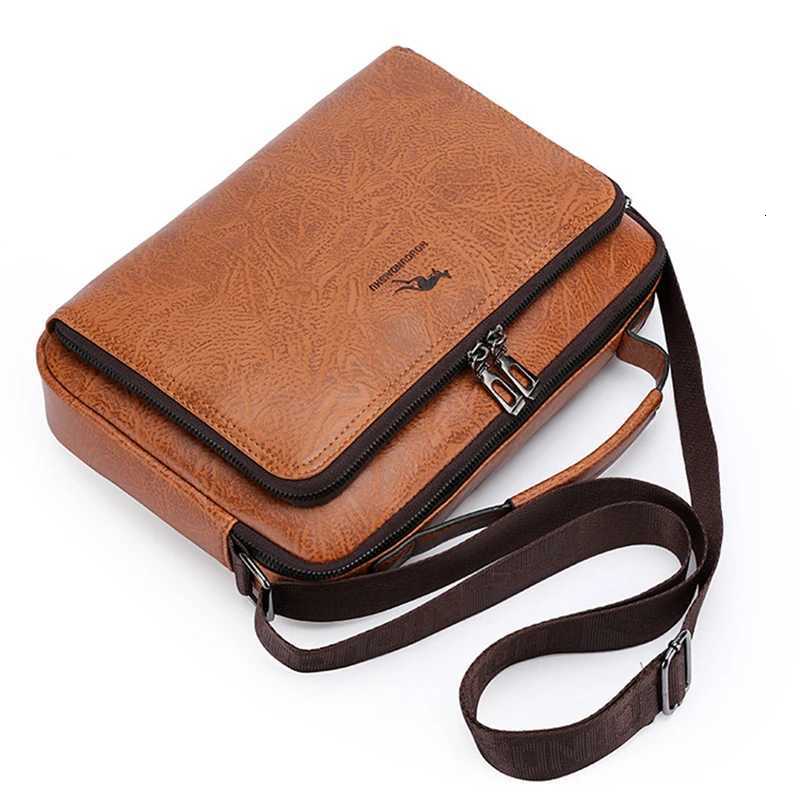 MenS Shoder Bag Briefcase PU Leather Cross Handbag Tote Cmuting Messenger Bolsas Crossbody Square Side Phe Pouch Bag M Y251011