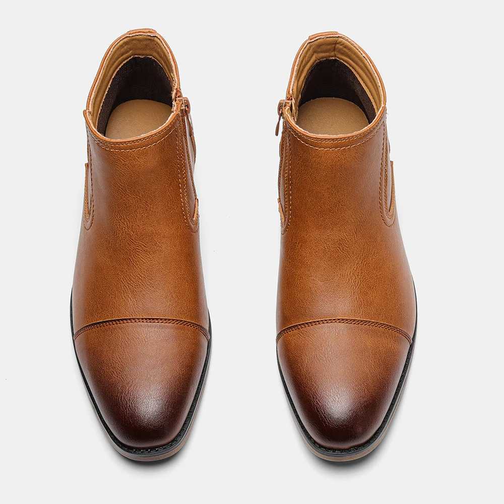 Comfortable Ankle Leather Boots For Men Boots For Men Fashion Brand Z251029