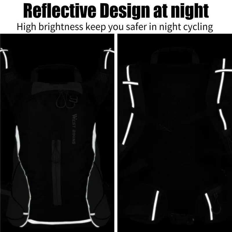 WEST BIKING 16L Cycling Backpack Portable Breathable Ultralight Bicycle Bag Outdoor Sport Climbing Travel Hiking Hydration Bag H251029