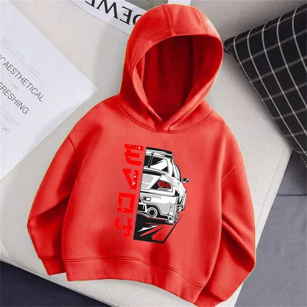 Rally Car Boys Girls Hoodies Cartoon Childrens Clothing Drifting Sweatshirts Fashion Car Fan Street Wear Hoodies for KidsT251030