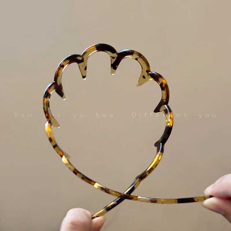 Fashion Wave Headbands for Women Solid Color Toothed Non-slip Hair Bands Girl Face Wash Sports Hairbands Hair Accessories D260326