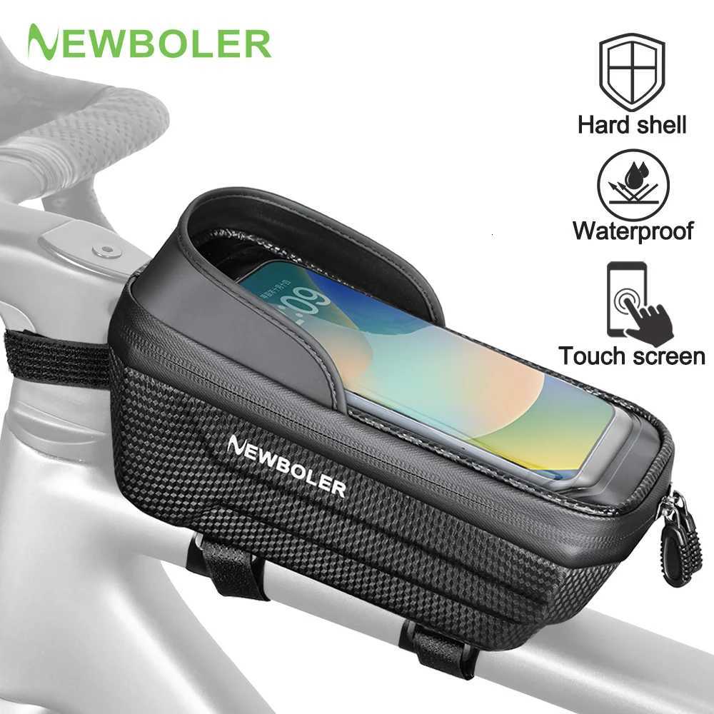 NEWBOLER Bicycle Bag Cycling Top Front Tube Frame Bag Waterproof 72 Inches Phone Case Storage Touch Screen MTB Road Bike Bag H251029