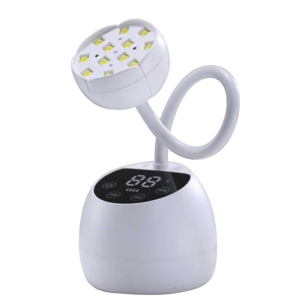 New Wireless Nail Lamp LED UV Nail Dryer Rechargeable Auto Sensing Touch Control Fast Drying Nail Light 360 Bendable Table Lamp L251030