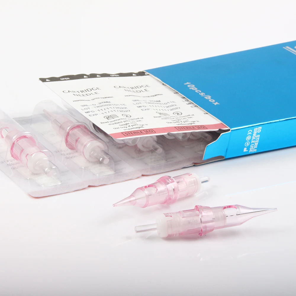 50PCS Tattoo Cartridge Needles Permanent Makeup Standard Round Liner Shader 10 03MM Cartridge For Microblading Body Art 251027