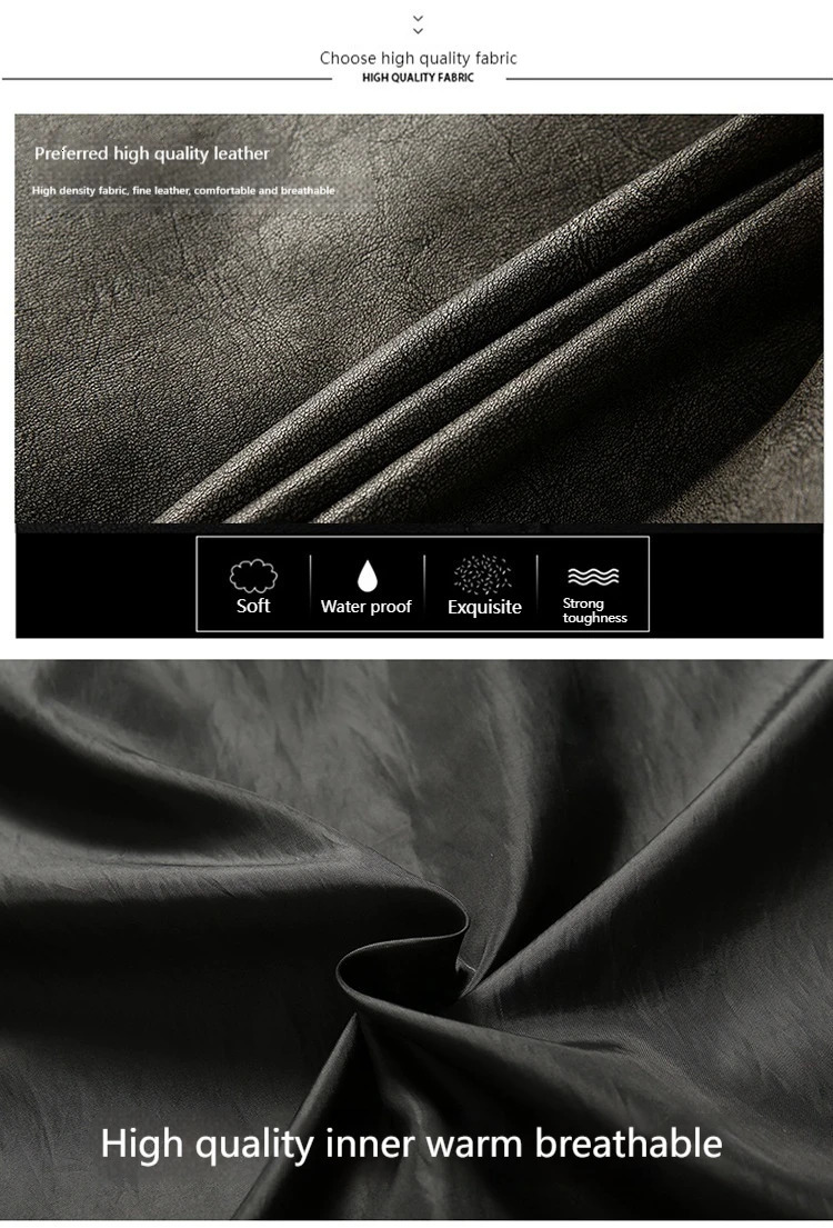 Autumn and Winter Mens Motorcycle Windproof Jacket Mens Trendy Youth Versatile Casual Leather Jacket 251023