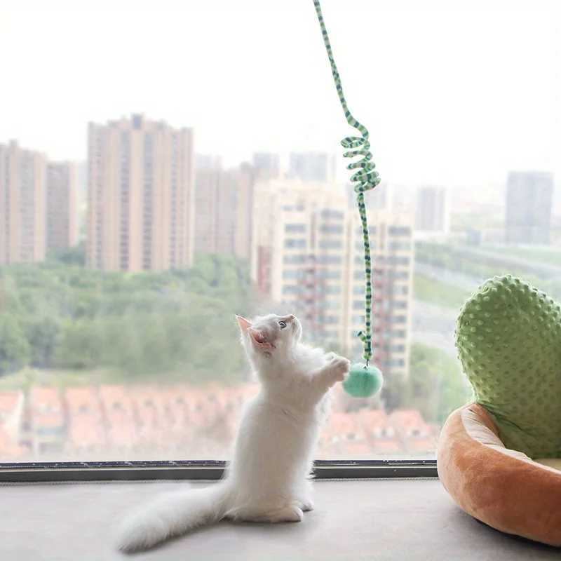 Interactive Cat Hanging Simulation Cat Funny Selfhey Interactive for Kitten Playing Teaser Wand Toy Cat with bell S251029{category}
