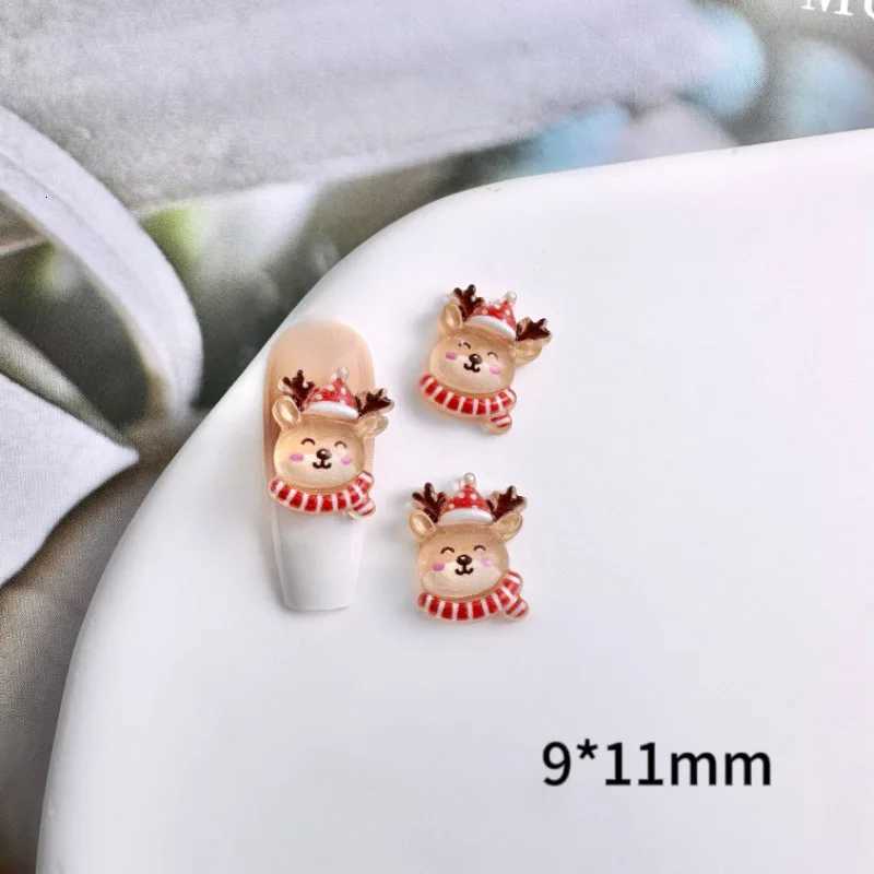 50 Pcs New Cute Mini Resin Cartoon Christmas decorations Flatback Ornament Jewelry Making Manicure Hairwear Accessories A41 C251030