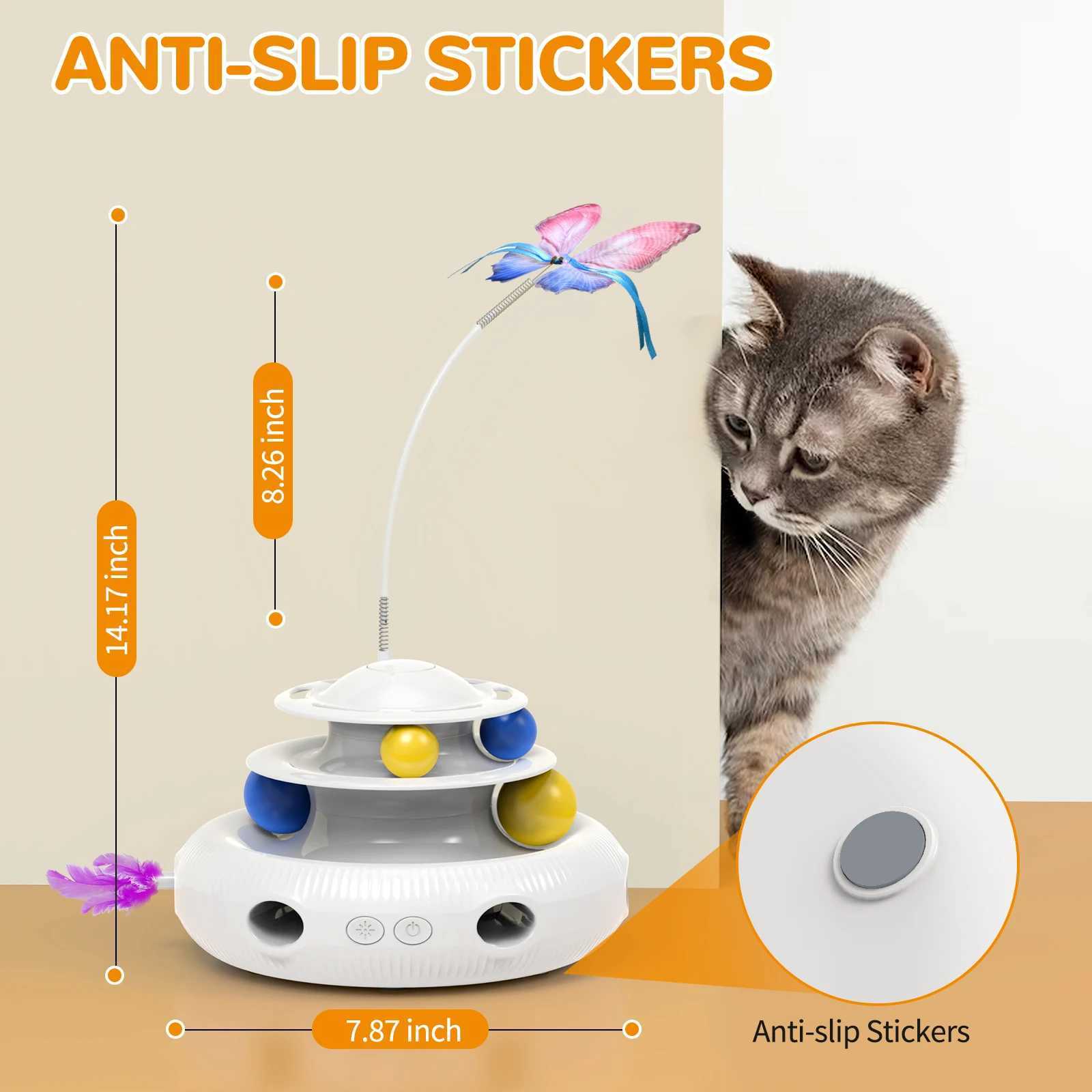 Chargeable Cat Laser Interactive Indoor Cat Pet Toys Automatic USB Cat Teaser Pet Toys Smart Cat Feather S251029{category}