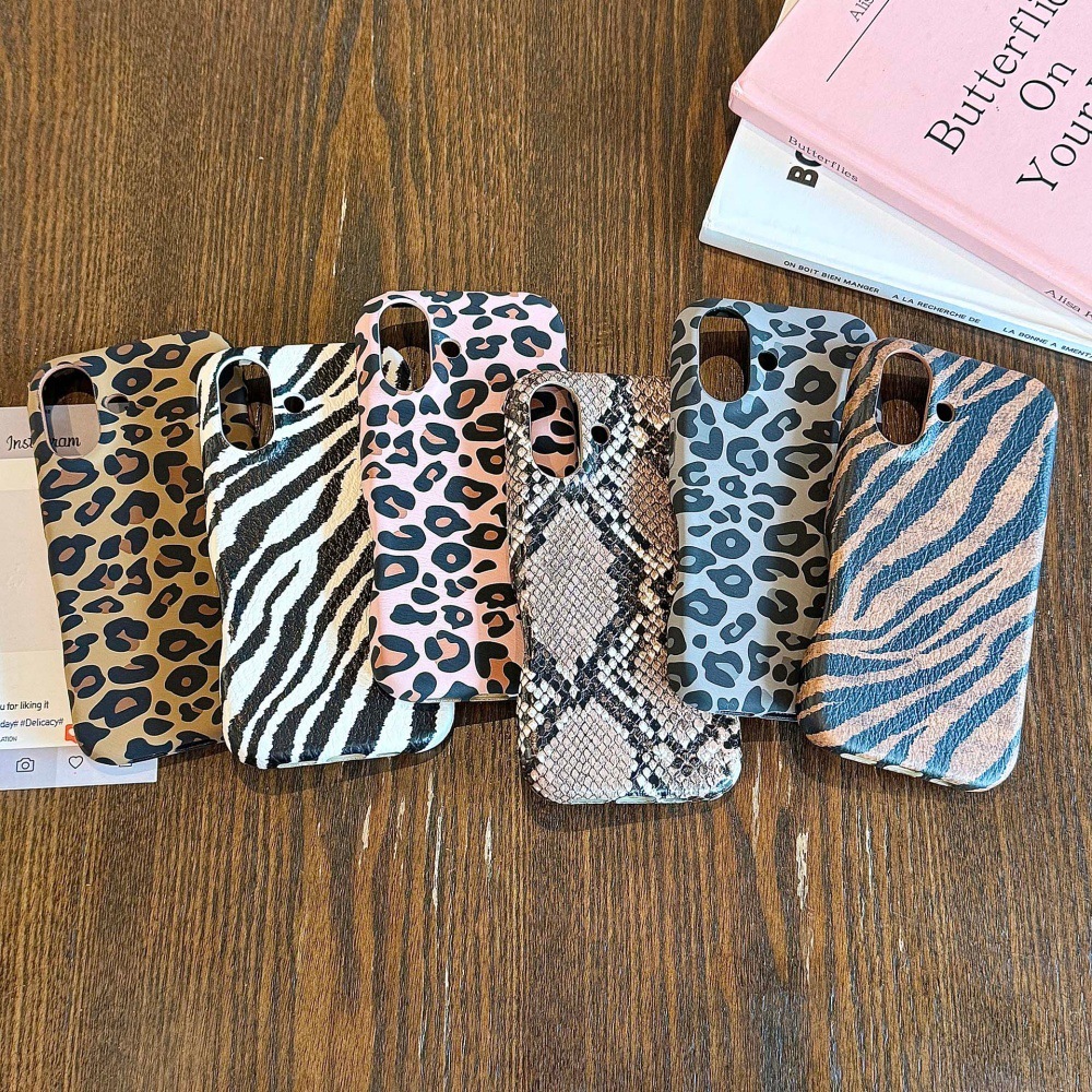 Personalized Leopard Print Phone Case Compatible with iPhone 17/16/15 Pro Max Simple Anti-drop 14/13 Protection