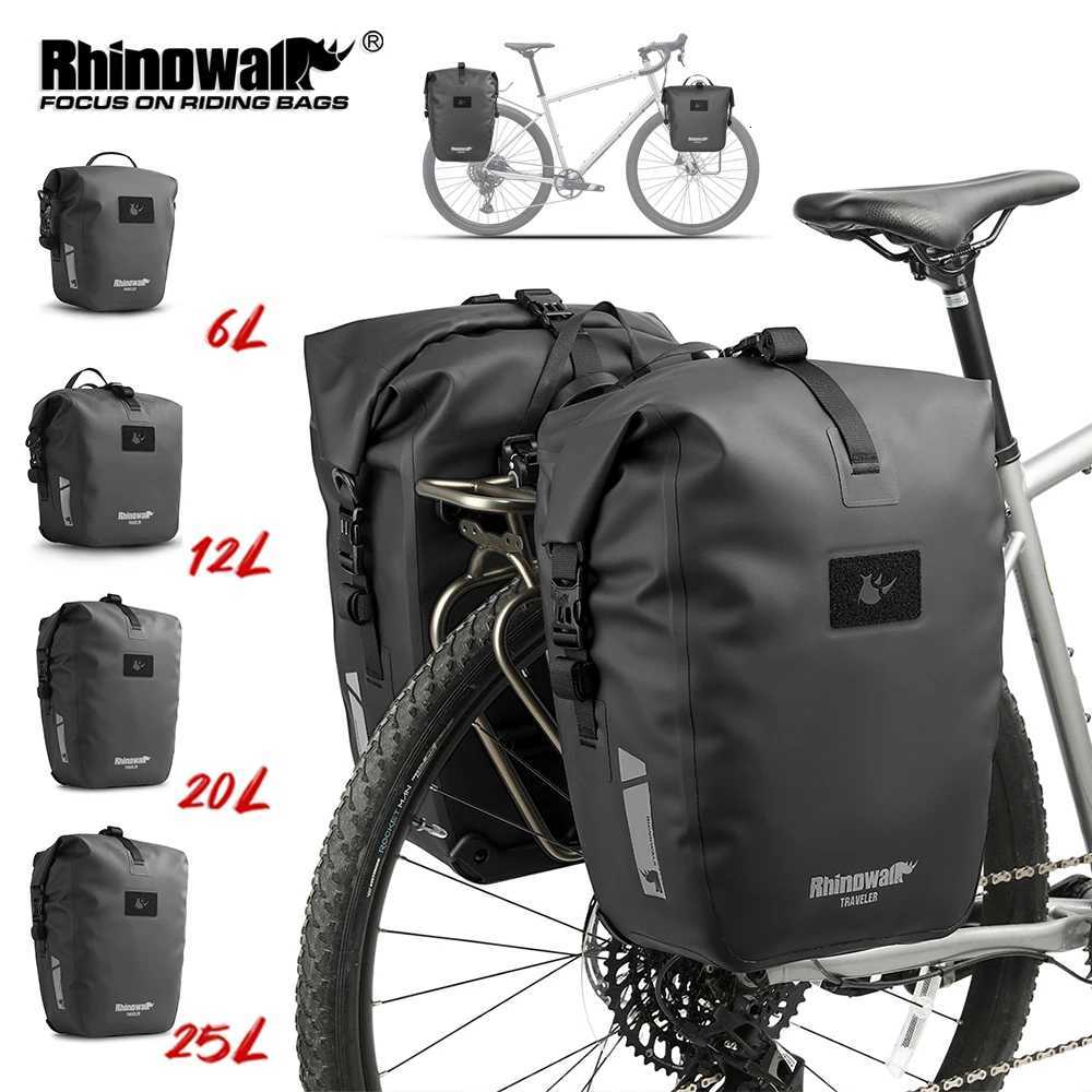 Rhinowalk Bike Side Bag Waterproof Bicycle Rear Rack Front Frame Saddle Pannier Bag Cycling Luggage Bag Accessories H251029