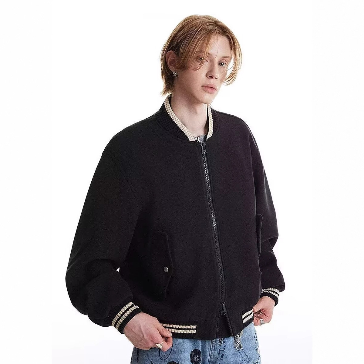 American Style Baseball Designer Jacket Jacket For Men Autumn And Winter, Vibe Trendy Brand Loose Casual Versatile High-end Woolen Coat