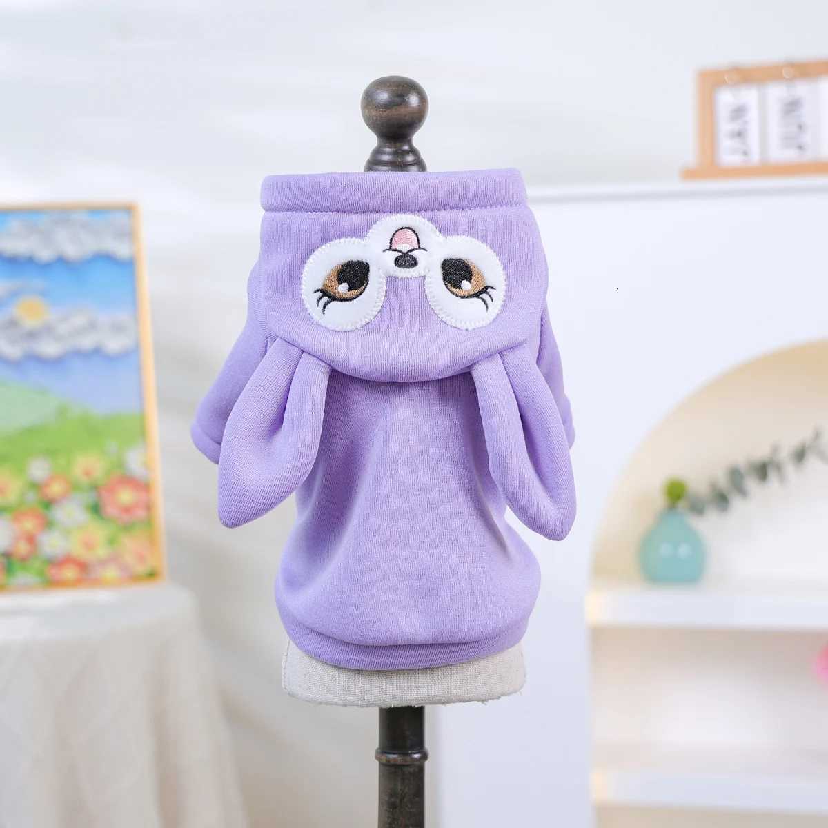 Dog Clothes Spring and Autumn Pullover Twolegged Clothes Small Dog Comfortable Sweater Cute Rabbit Winter Warm C251030
