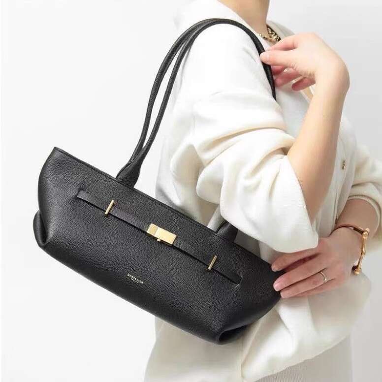 designer bag Luxury bag New Handbag 2025 Versatile Horizontal Genuine Leather Shoulder Baguette Underarm Bag Women's Fashionable versatile single