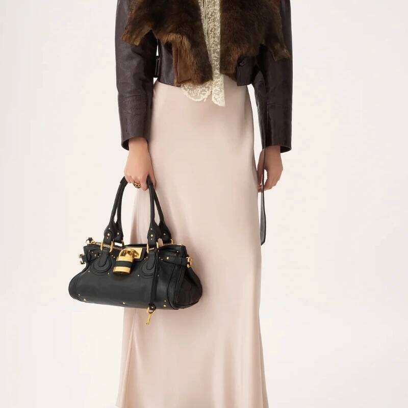 PADDINGTON Bag, Women's Uni Bag, Fashionable Top Handle Tote Bag With Golden Lock, Design Shoulder Handbags For Ladies