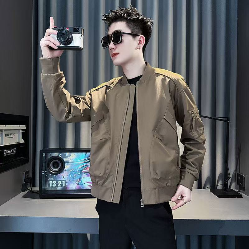 2025 Spring And Autumn New Fashion Men's Simple Casual Jacket With Baseball Designer Coat Collar Trendy Brand Versatile Coat