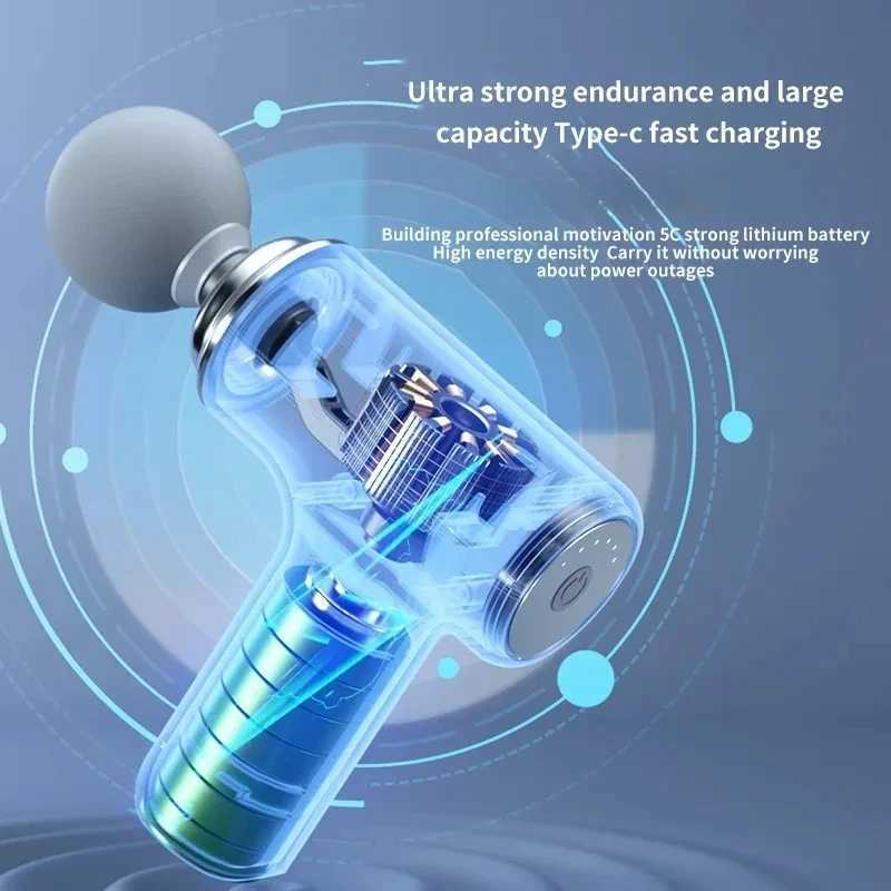 Vibration Massage Gun Rechargeable Wireless Muscle Relaxation Massager Mini Professional Fitness Portable Electric Fascia Gun J2510301