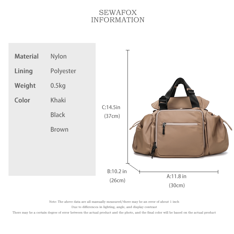 Sewafox Multifunctional Backpack Waterproof Large Capacity Diaper Bag Storage Bag Can be Used as a Shoulder Bag or Backpack