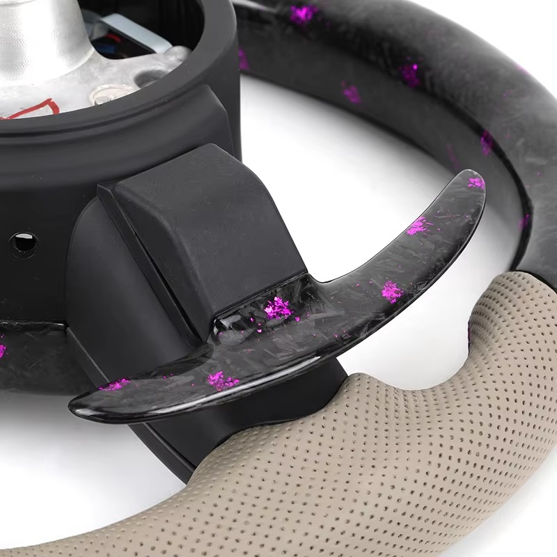 Half Perforated Leather Purple Forged Carbon LED Steering Wheel for BMW F10 F20 F22 F30 F32 M5 F90 F80 M3 M4 F82 M2 F87 Coupe