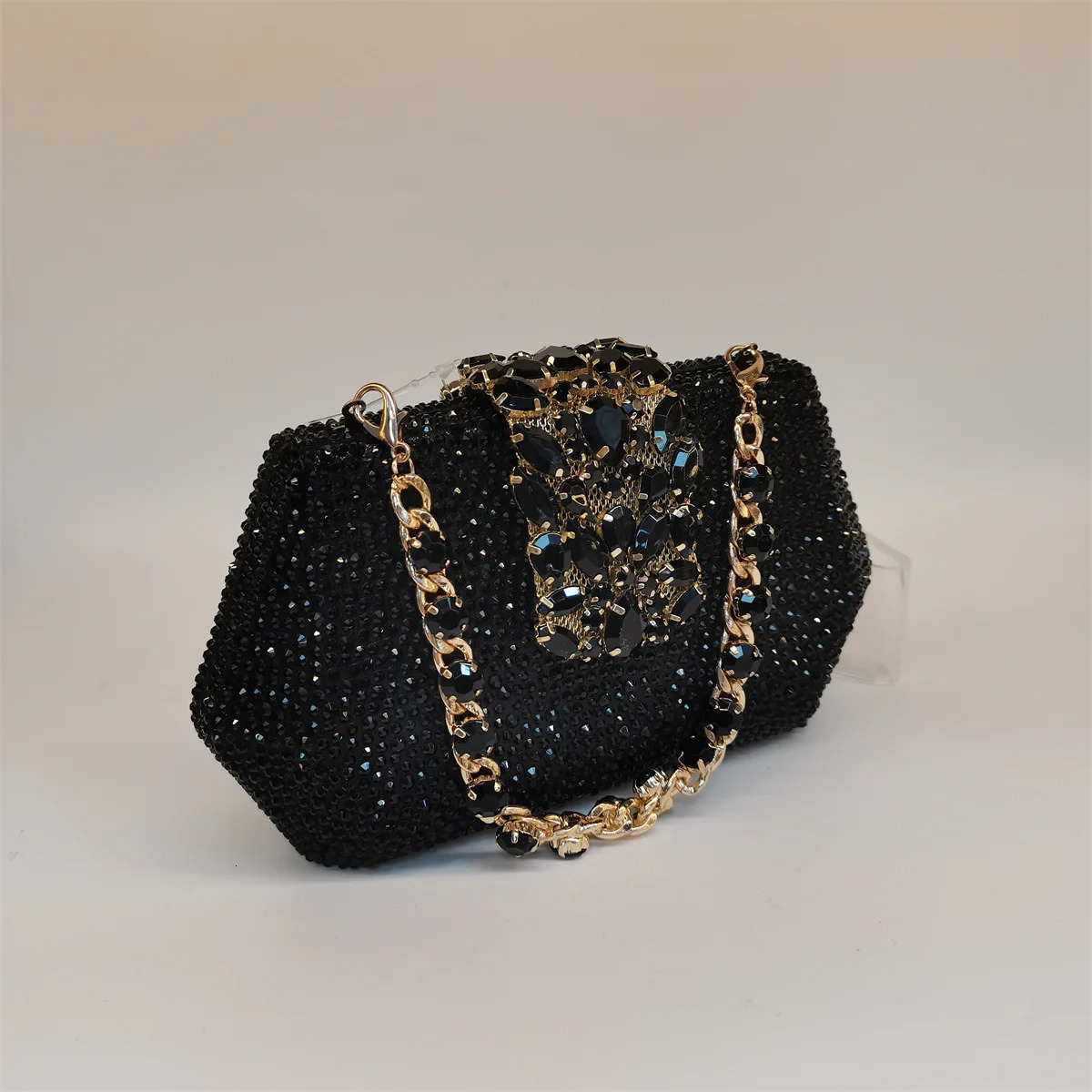 Fashion Womens Diamondshaped Rhinestone Party clutch Bag Handbag withLong Chain Lady Everning Handbag Clutch Bag F54151 251023